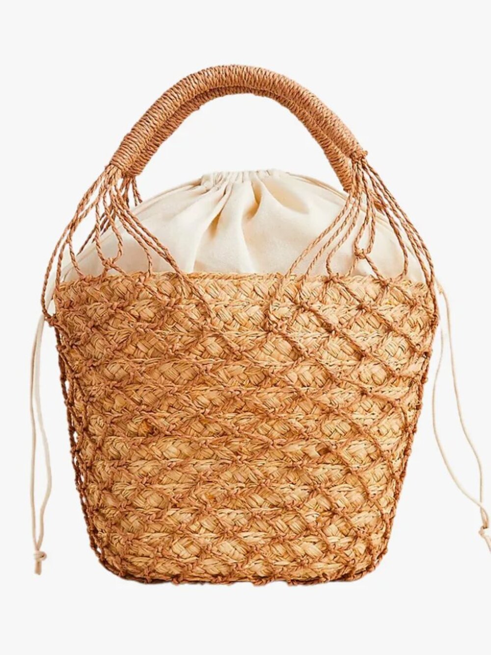 JCrew Sedona basket bag in straw